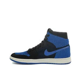 Air Jordan 1 Retro Flyknit High-Top Sneakers Fabric Blue Colour For Men