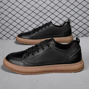 Amozae- Mullae Gum Sole Faux Leather Sneakers