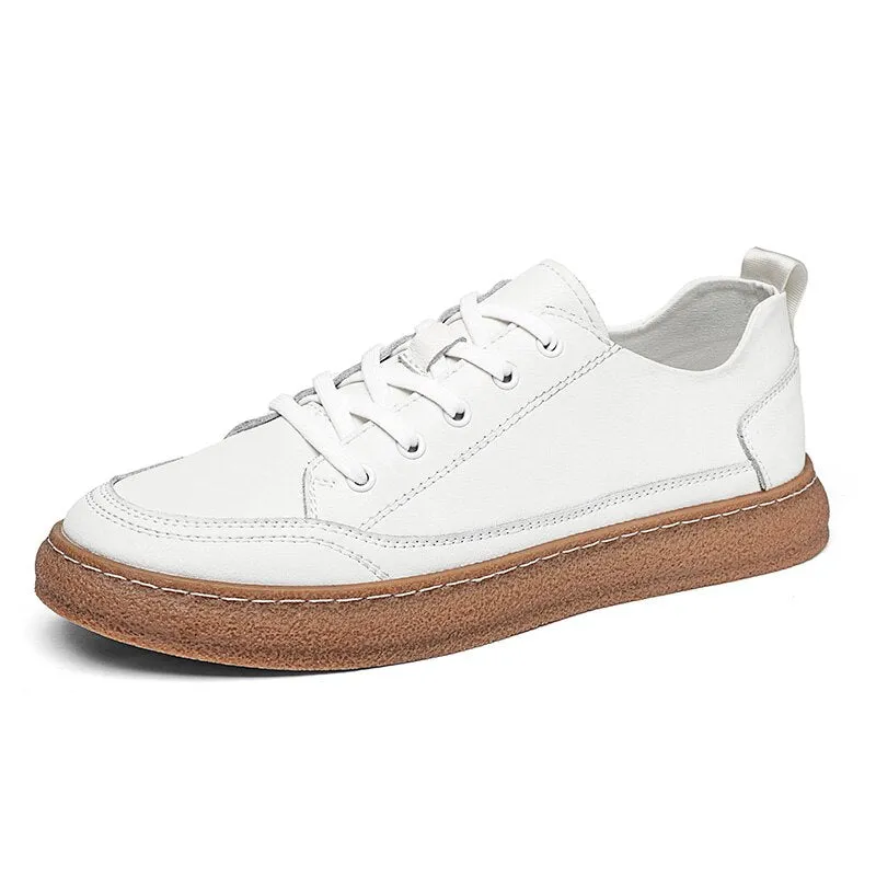 Amozae- Mullae Gum Sole Faux Leather Sneakers