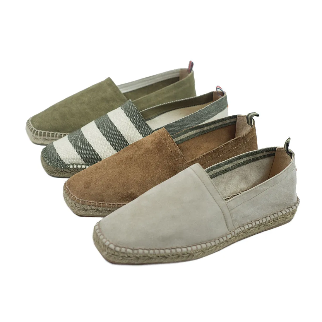 Camel suede espadrilles with natural sole