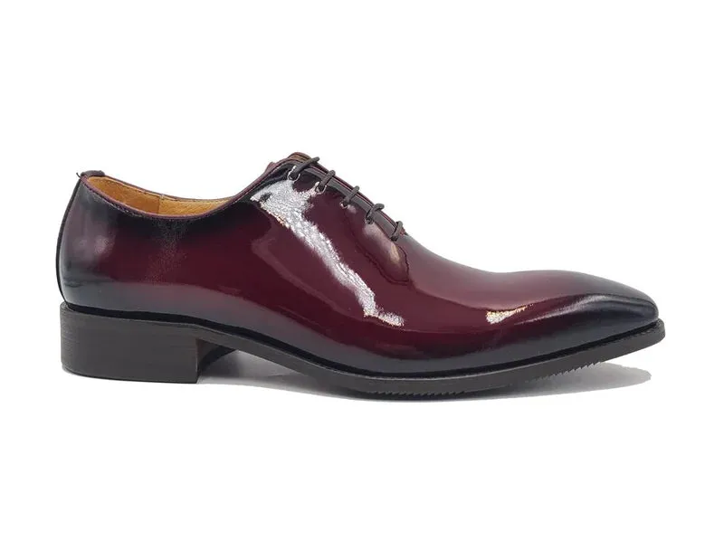 Carrucci Burgundy Patent Leather Lace-Up Fashion Design Style No: KS503-101P