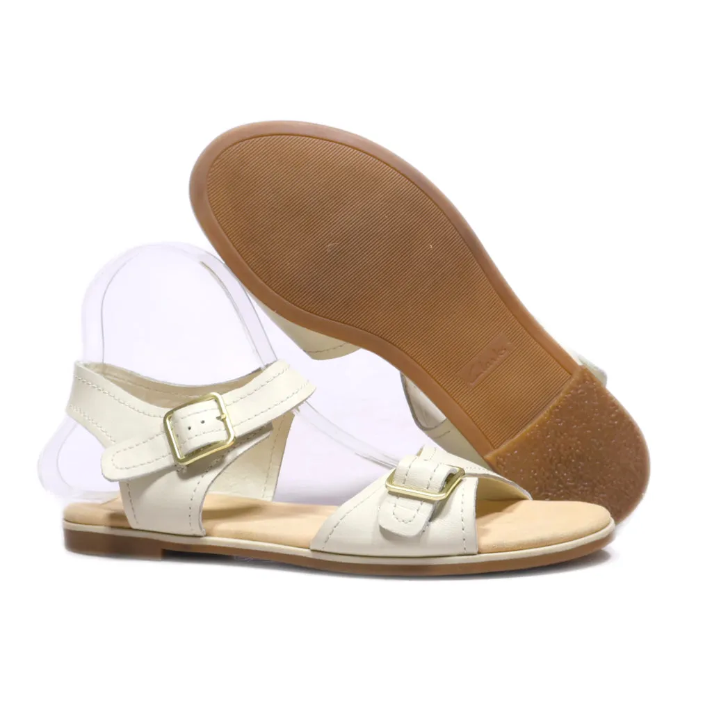 Clarks 15807 Flat Sandals Leather Beige Colour For Women