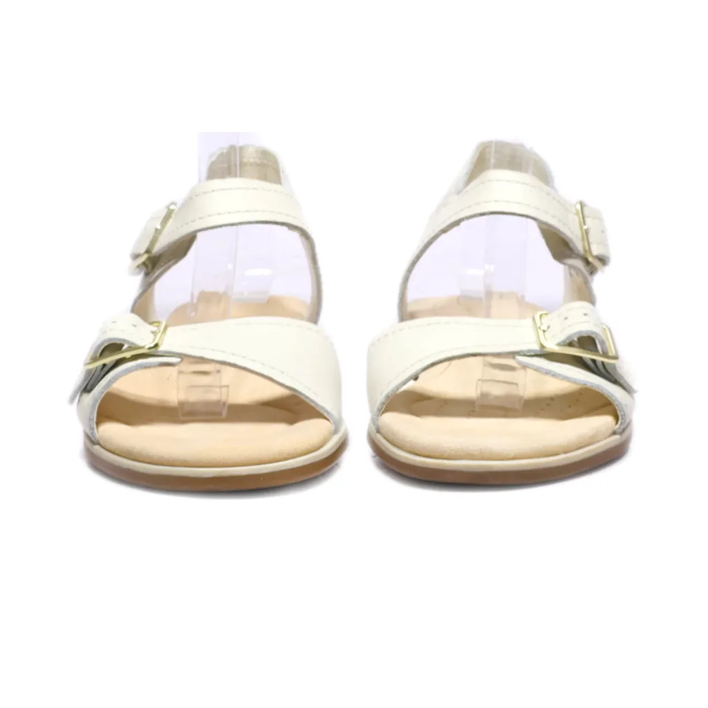 Clarks 15807 Flat Sandals Leather Beige Colour For Women