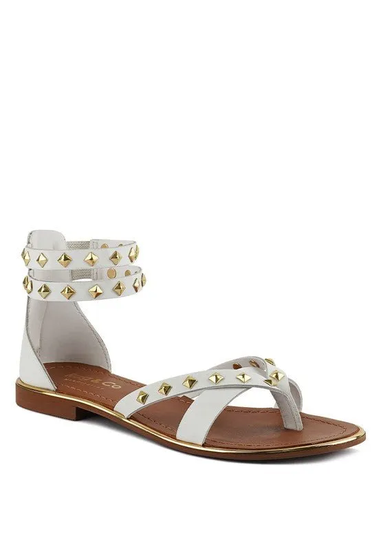 Emma Studded Flat Sandals