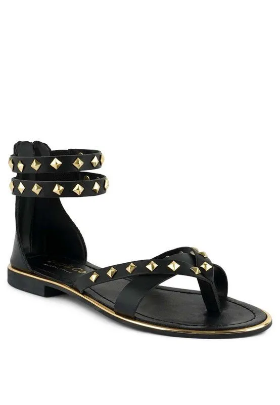 Emma Studded Flat Sandals