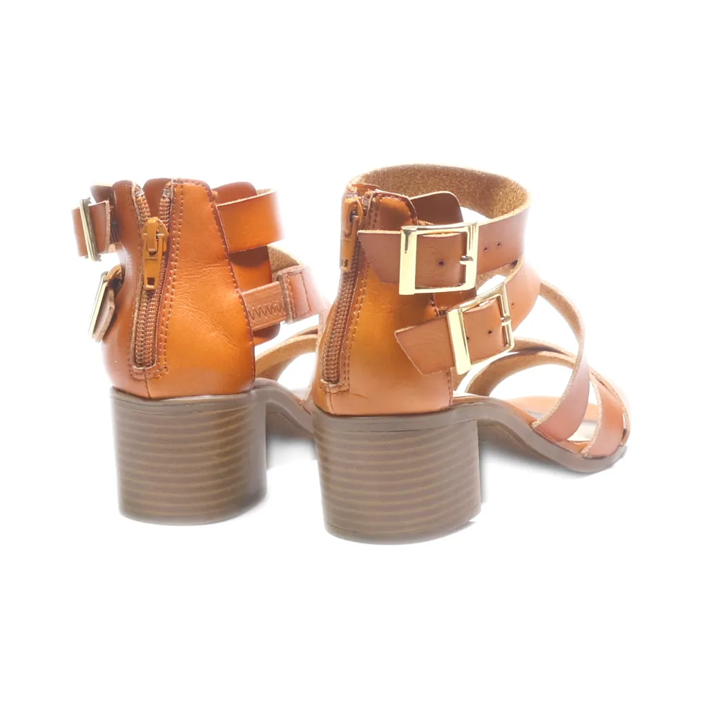 Fergalicious Mid-Heel Sandals Leather Brown Colour For Women