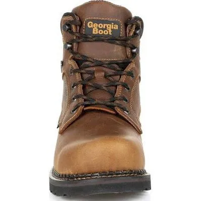 Georgia Men's Giant Steel Toe WP Met Guard Work Boot -Brown- GB00322