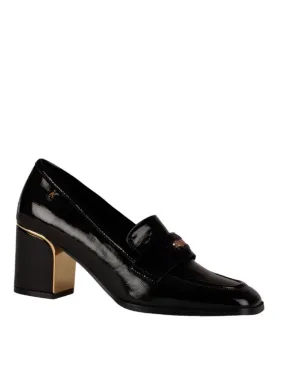 Kate Appleby Womens Heeled Loafer Straid Schwarz