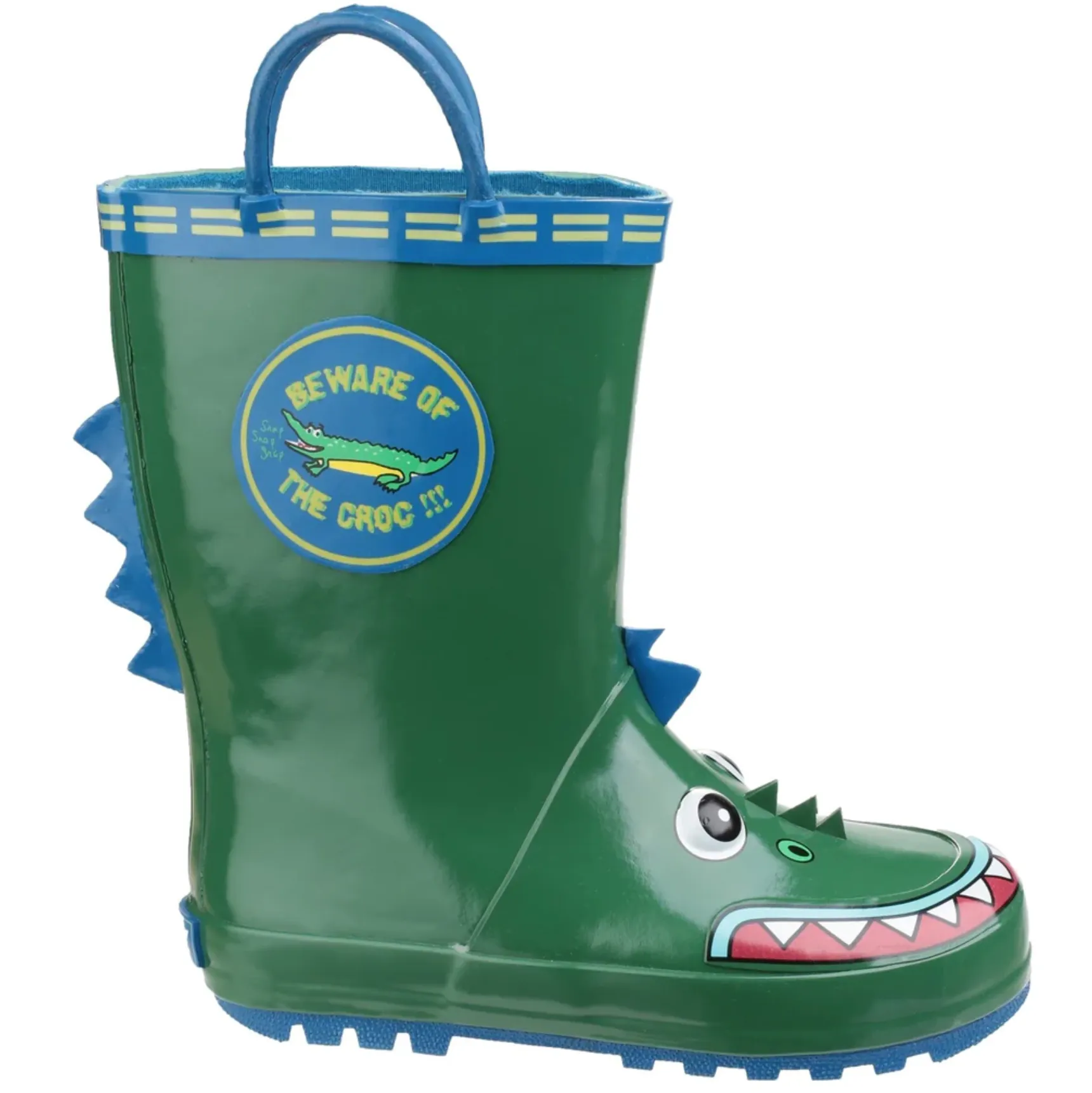 Kids Puddle Waterproof Pull On Boots Crocodile