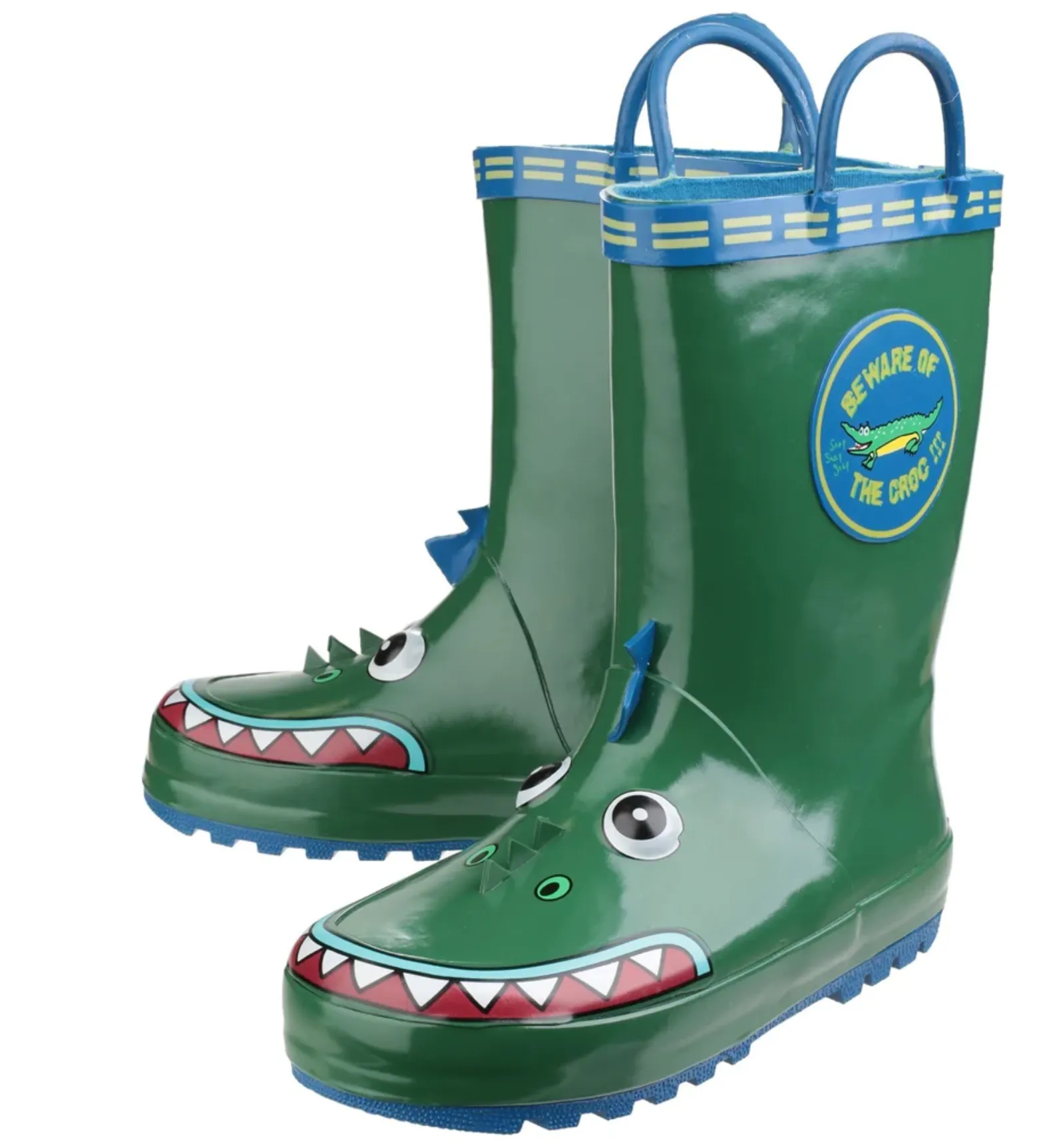 Kids Puddle Waterproof Pull On Boots Crocodile