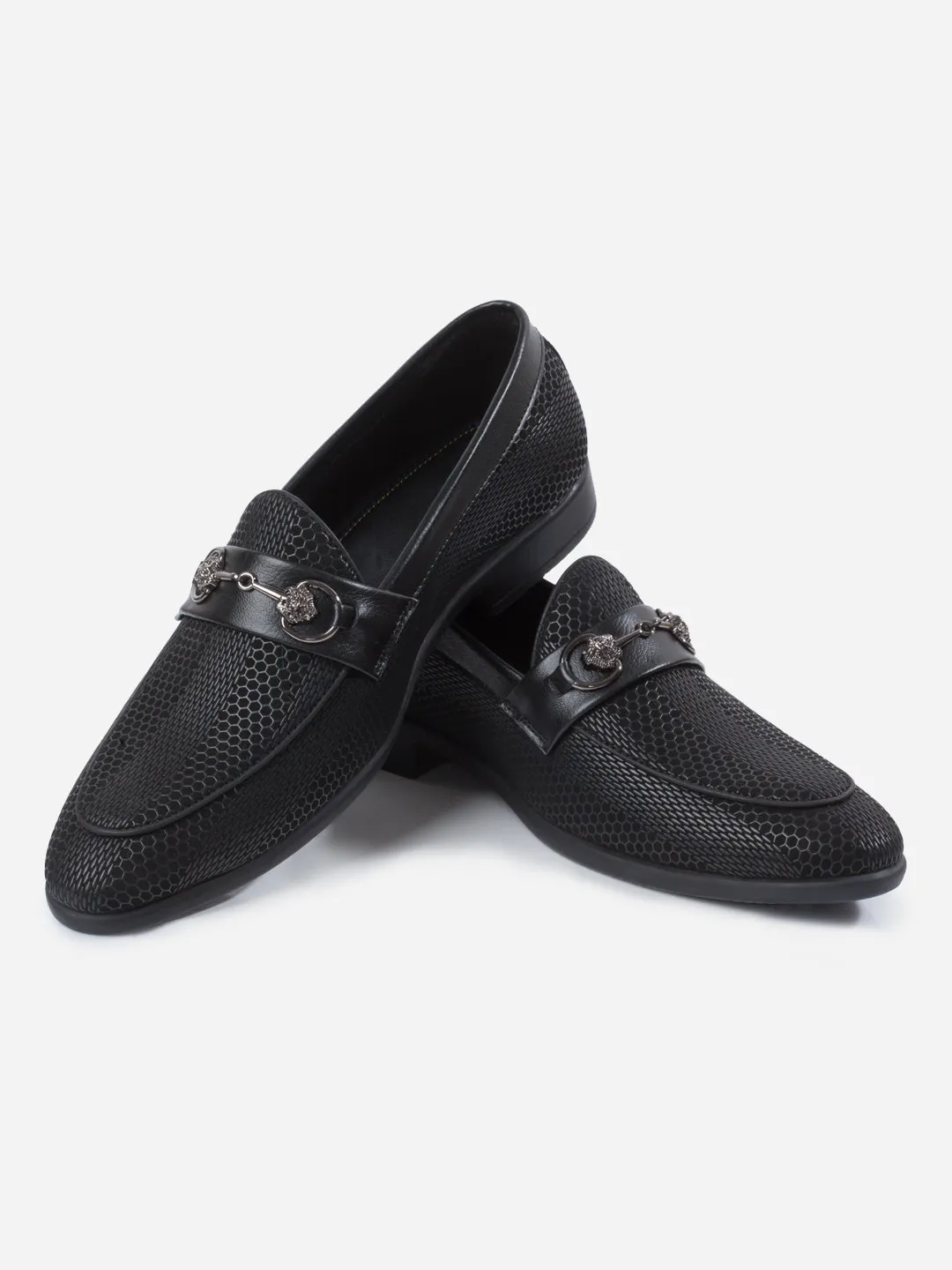 Men's Black 3D Finish Fashion Slip On (IX1085)