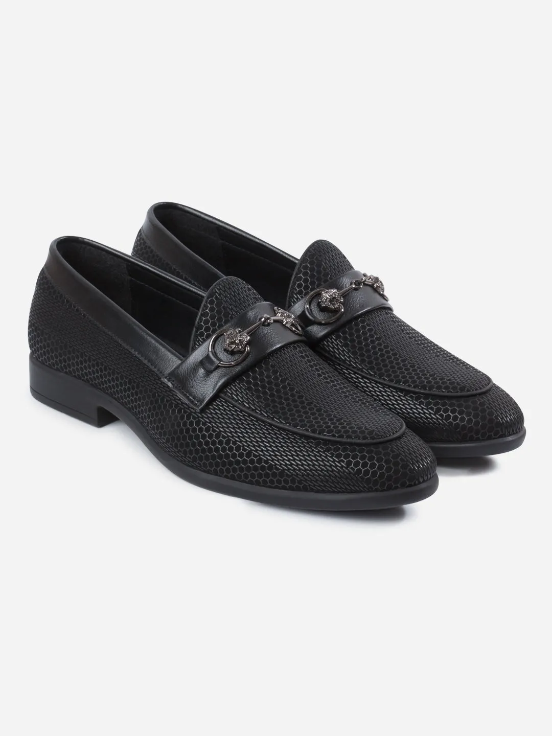 Men's Black 3D Finish Fashion Slip On (IX1085)