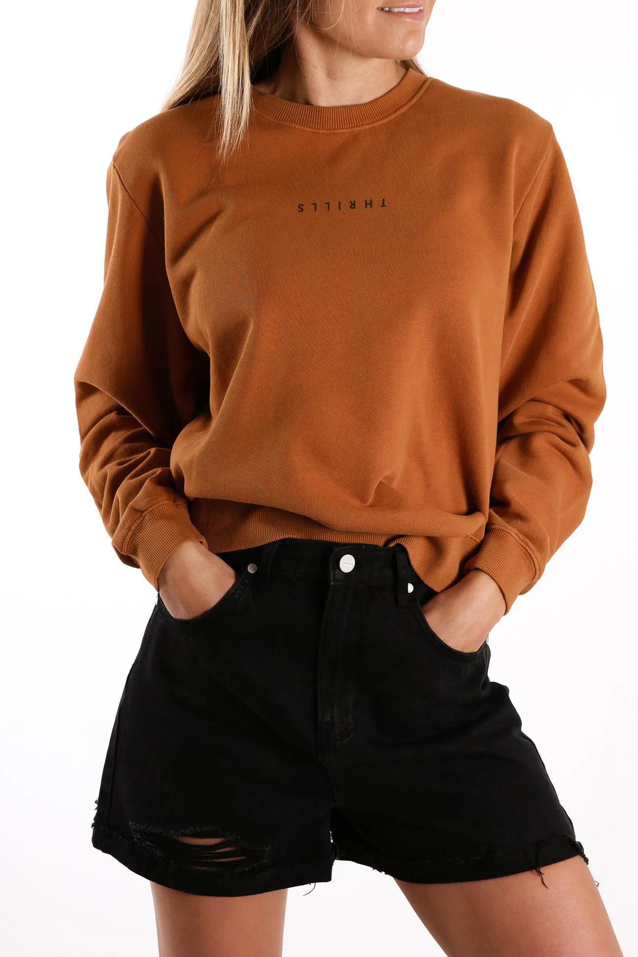 Minimal Thrills Crew Golden Brown