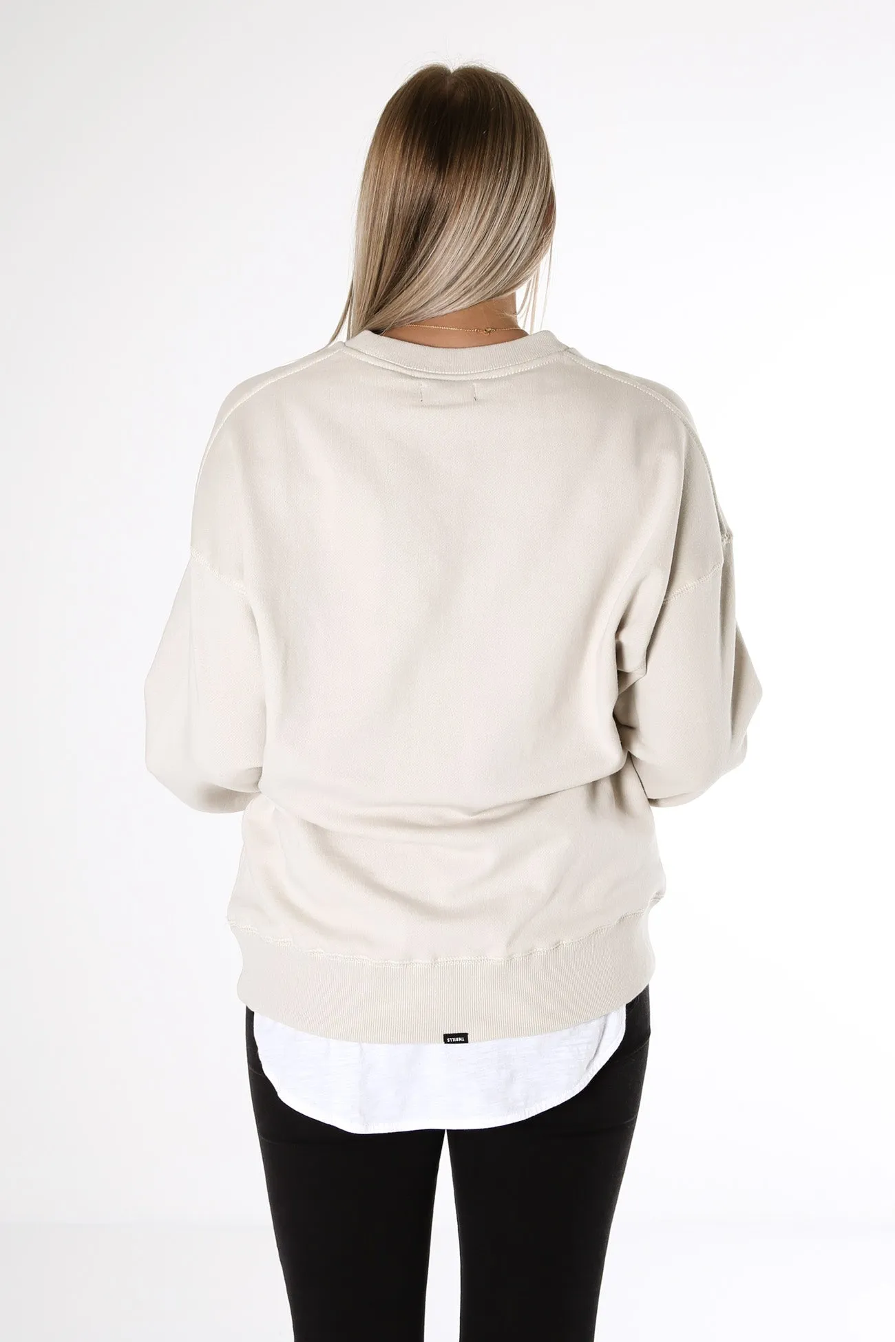 Minimal Thrills Slouch Crew Cement