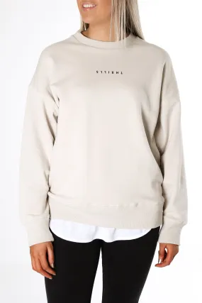 Minimal Thrills Slouch Crew Cement