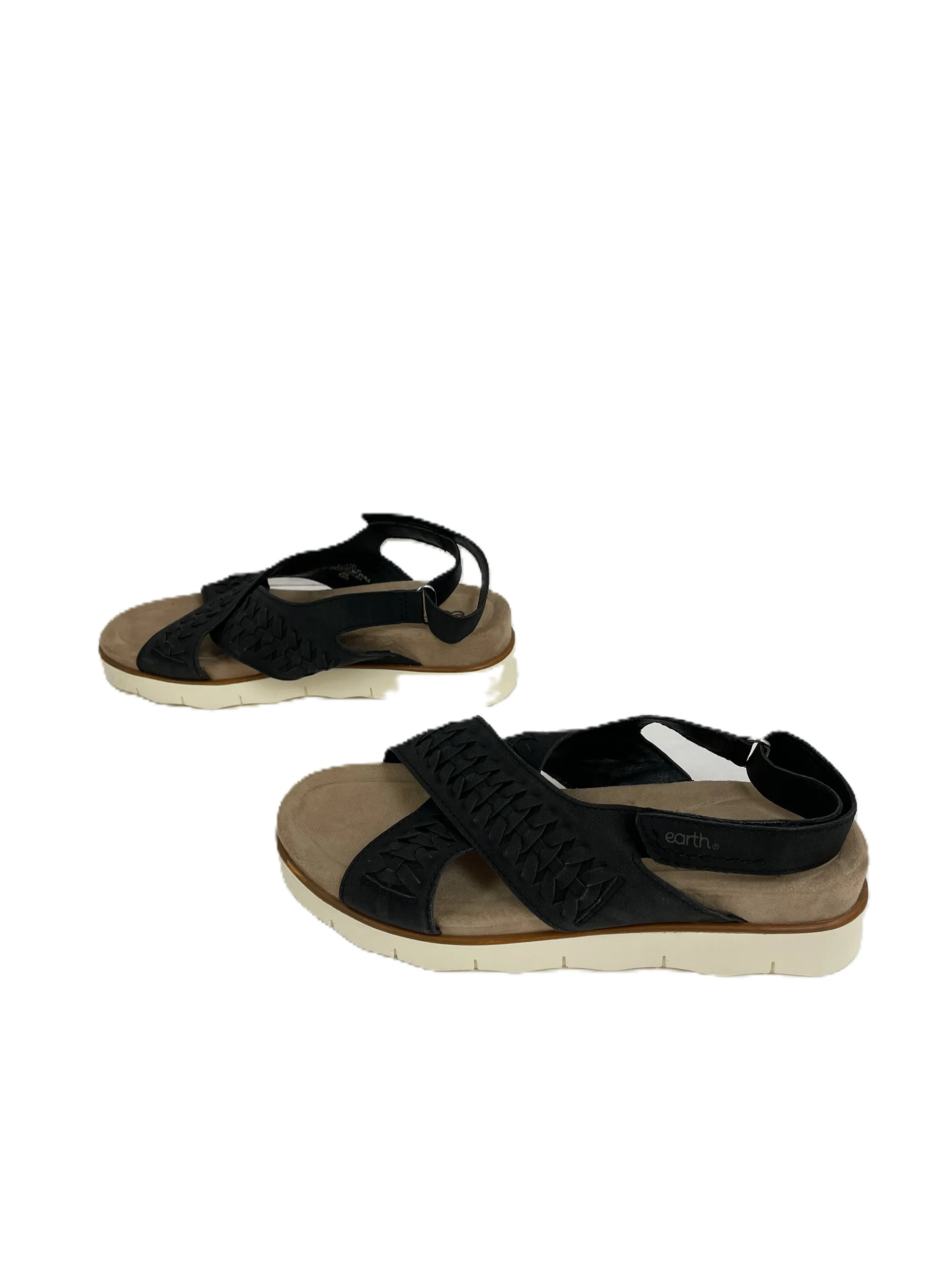 Sandals Flats By Earth In Black, Size: 8.5