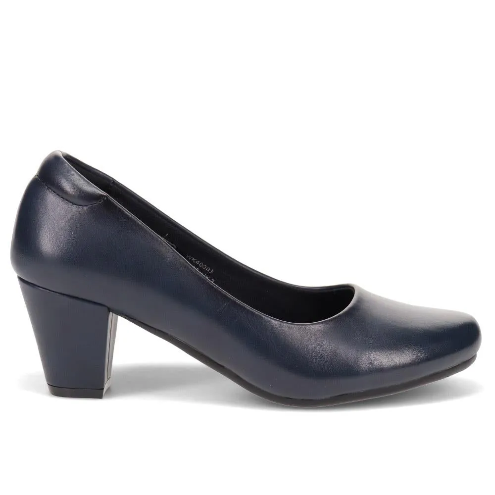 Stacked-Heel Court Shoes - WK40003 / 326 148