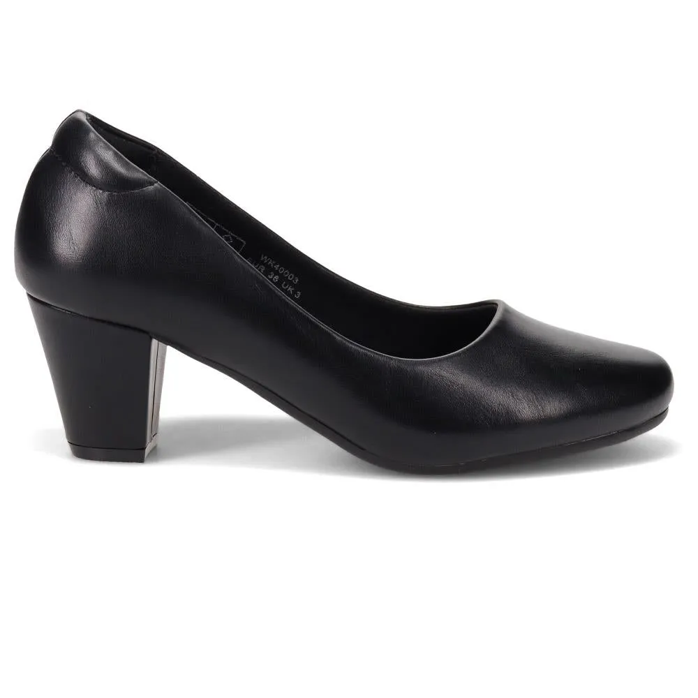 Stacked-Heel Court Shoes - WK40003 / 326 148