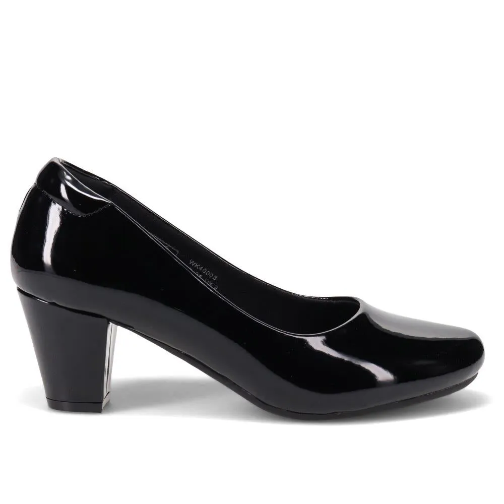 Stacked-Heel Court Shoes - WK40003 / 326 148