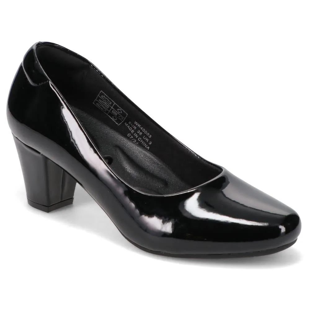 Stacked-Heel Court Shoes - WK40003 / 326 148