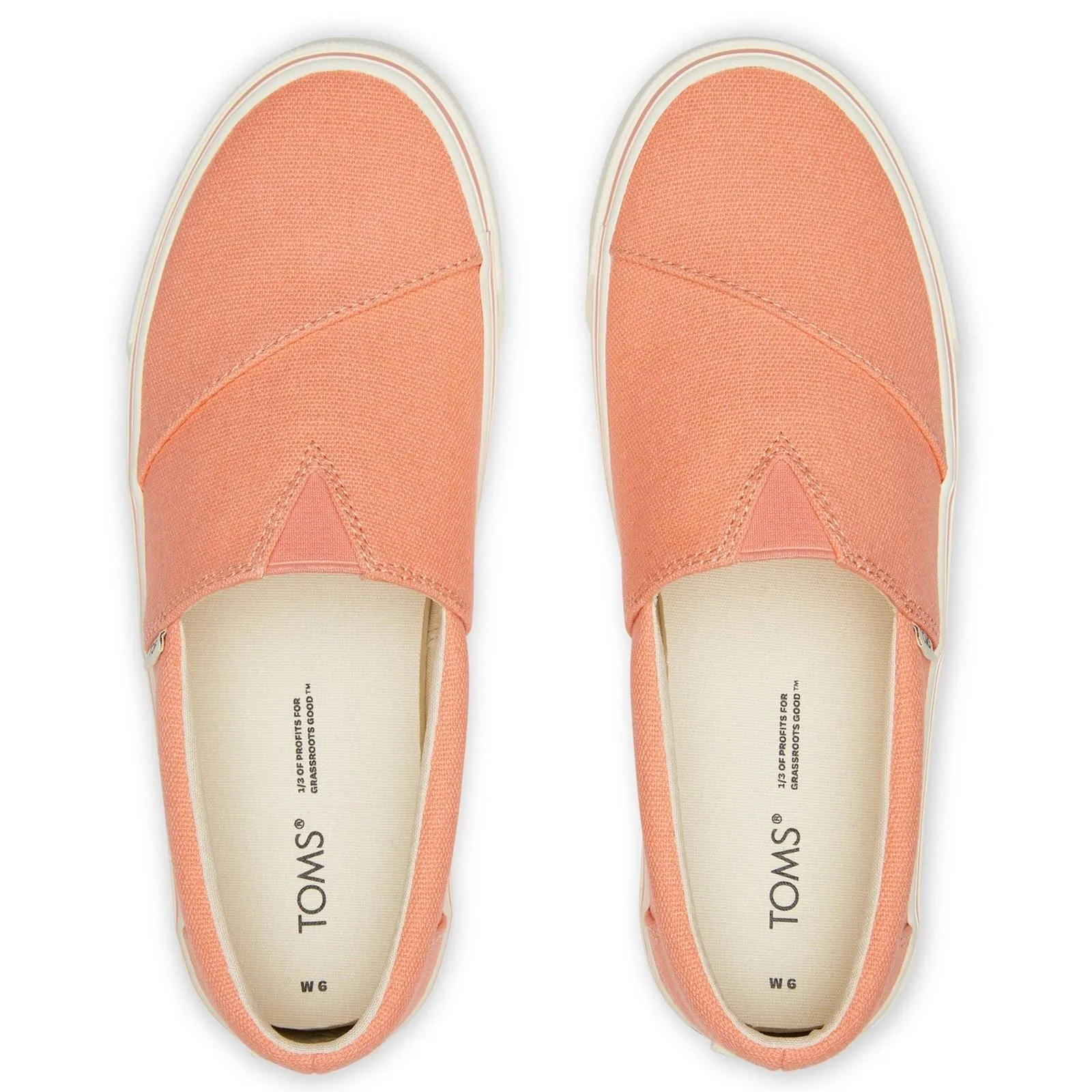 TOMS Alpargata Fenix Slip On Polyester Women's Orange Espadrilles