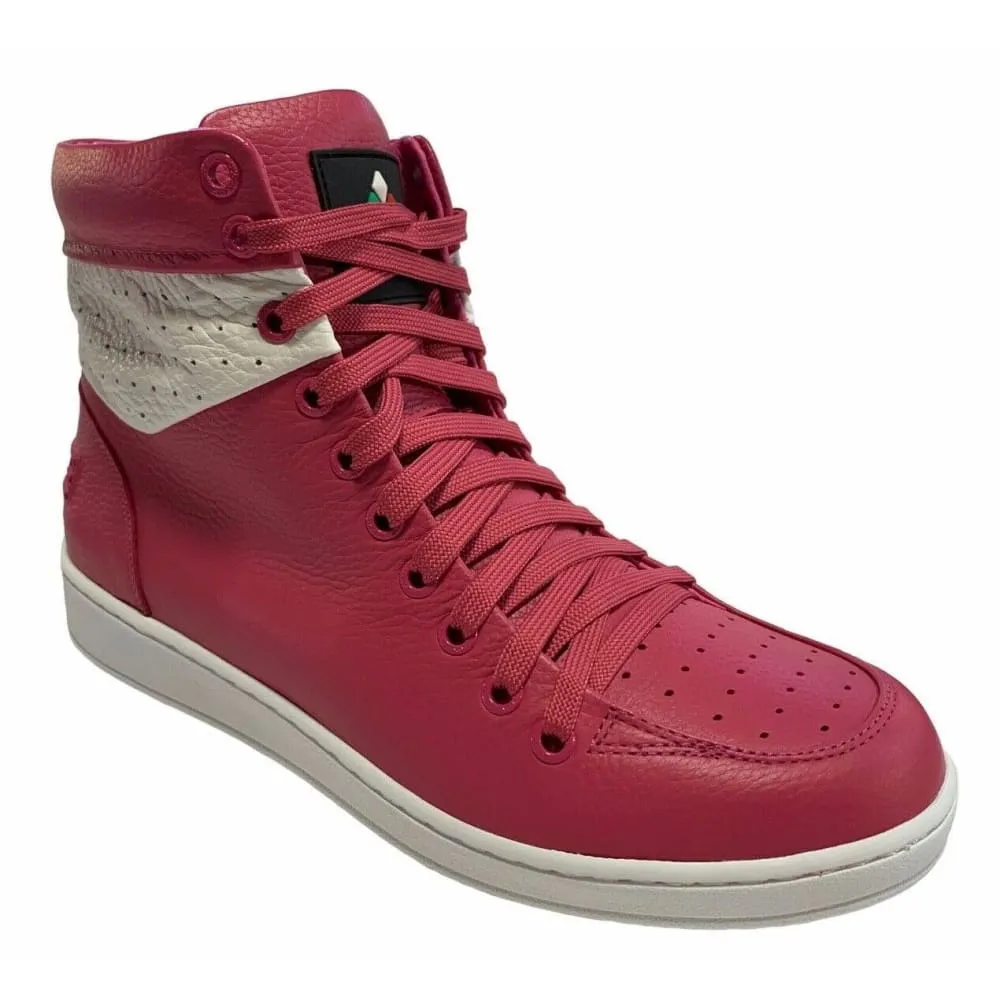 Travel Fox 900 Series Men's Fuchsia and White Leather High Top Sneakers 916101-142