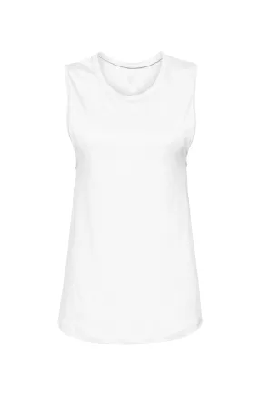 Women's White Muscle Tank Top